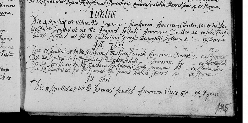 1740_06_26 úmrtie Catharina Georgio Benowski Septiman exBenow.png