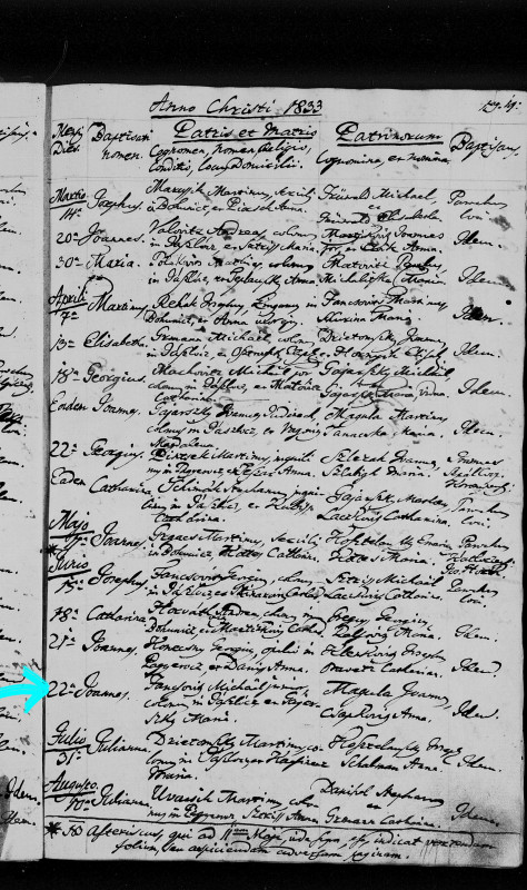Narodenie 1833 Jaslovce