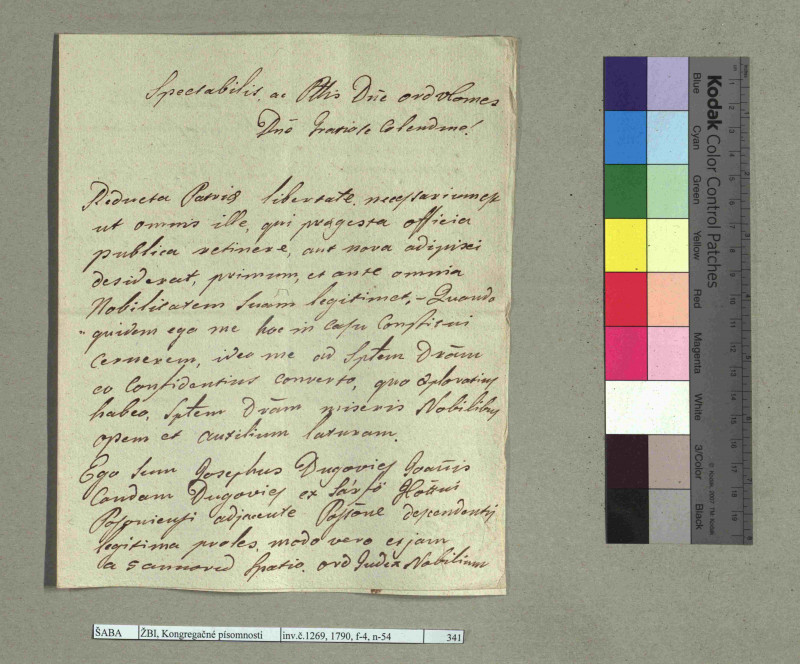 Ján Štetina, Adam Nogl, Štefan Vargha, Jozef Dugovics a Michal Lelovics žiadajú Bratislavskú župu o potvrdenie šlahtického pôvodu (1790)_1.jpg