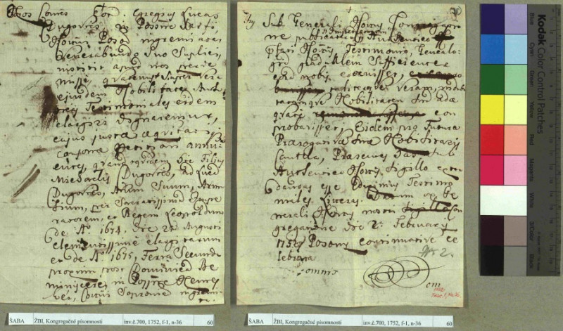 Koncept potvrdenia o šľachtickom pôvode Lukáca Dugovicsa zo Šarfie (Blatné) 1790.jpg